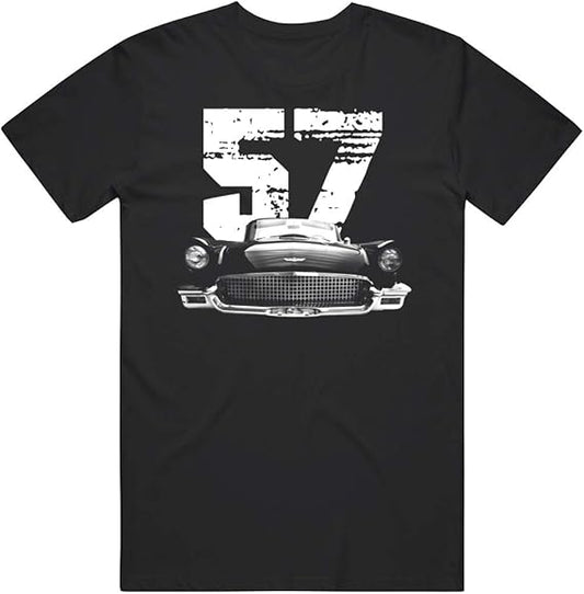1957 Thunderbird Front Grill View with Year Silhouette T Shirt