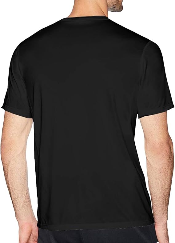 Men's Cotton T Shirts Round Neck Soft Funny Short Sleeve T-Shirt for Sports Leisure Party