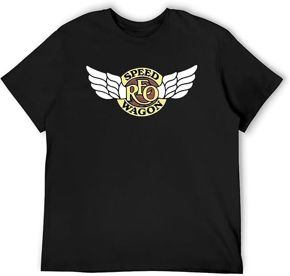 REO Music Speedwagon Men'S T-Shirts Classic Crewneck Casual Short Shirt Cotton Teens Tee Tops, 4X-Large