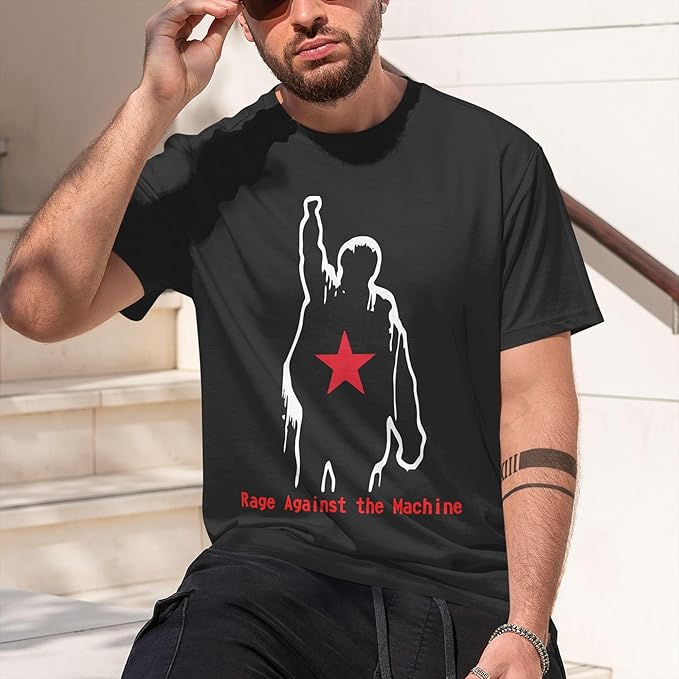 Men's T-Shirt Crew Neck Shirts Short Sleeve Cotton Tees Top for Men Black